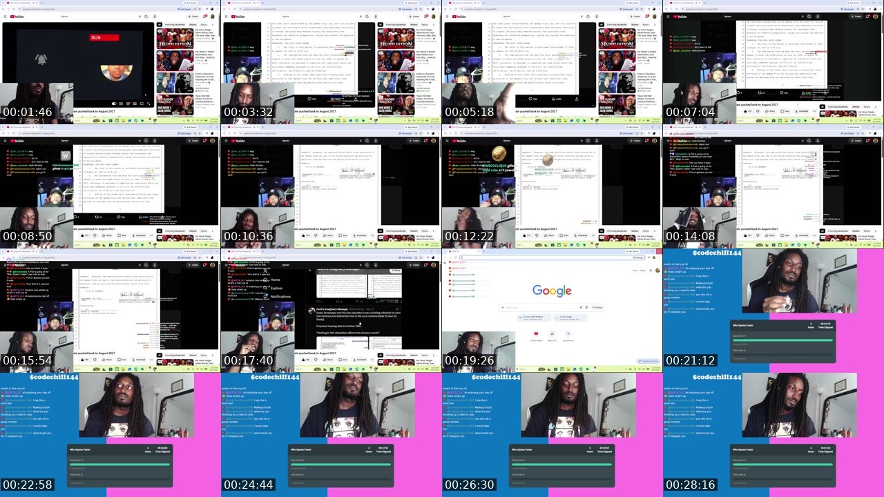 Contact-sheet preview of CodeChill504's Twitch recording