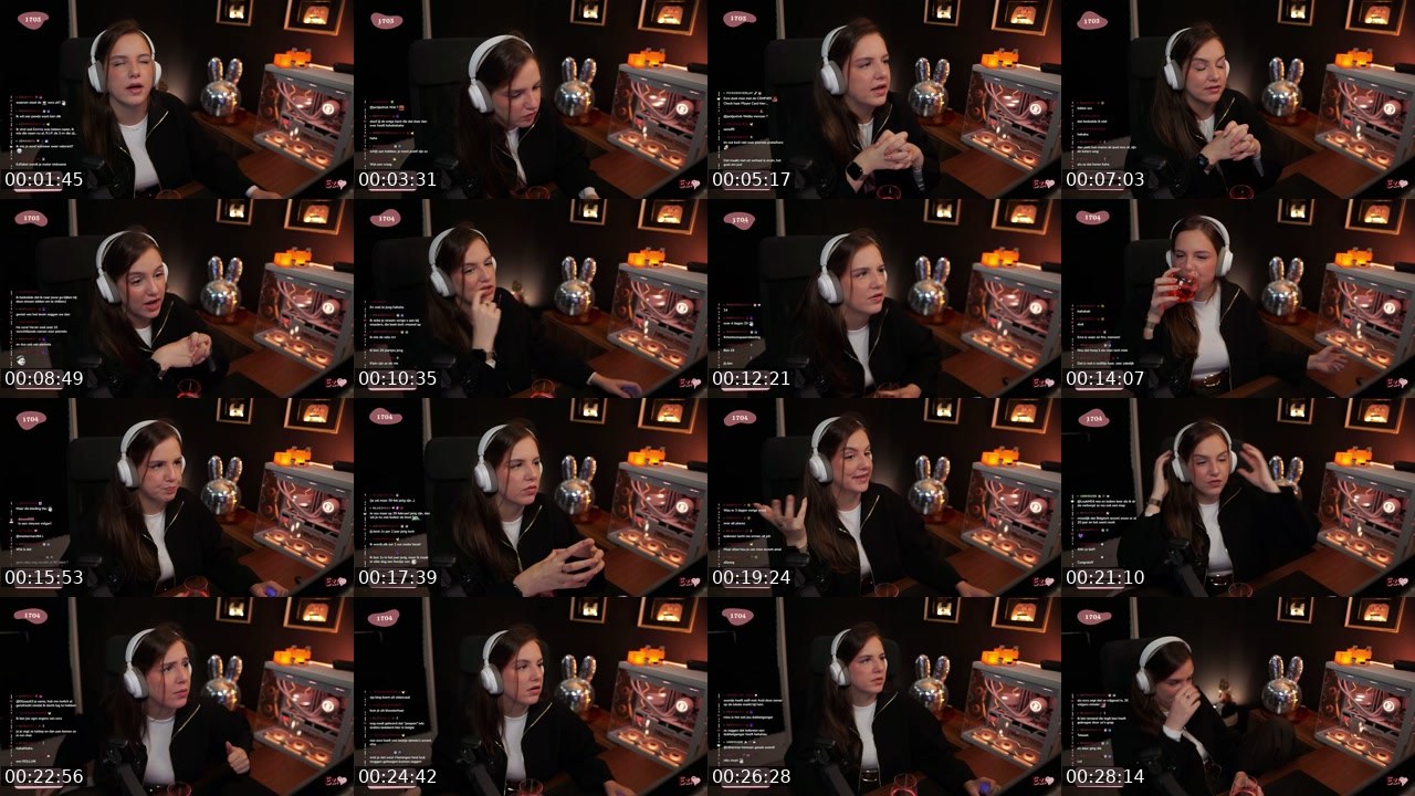 Contact-sheet preview of Ezra's Twitch recording