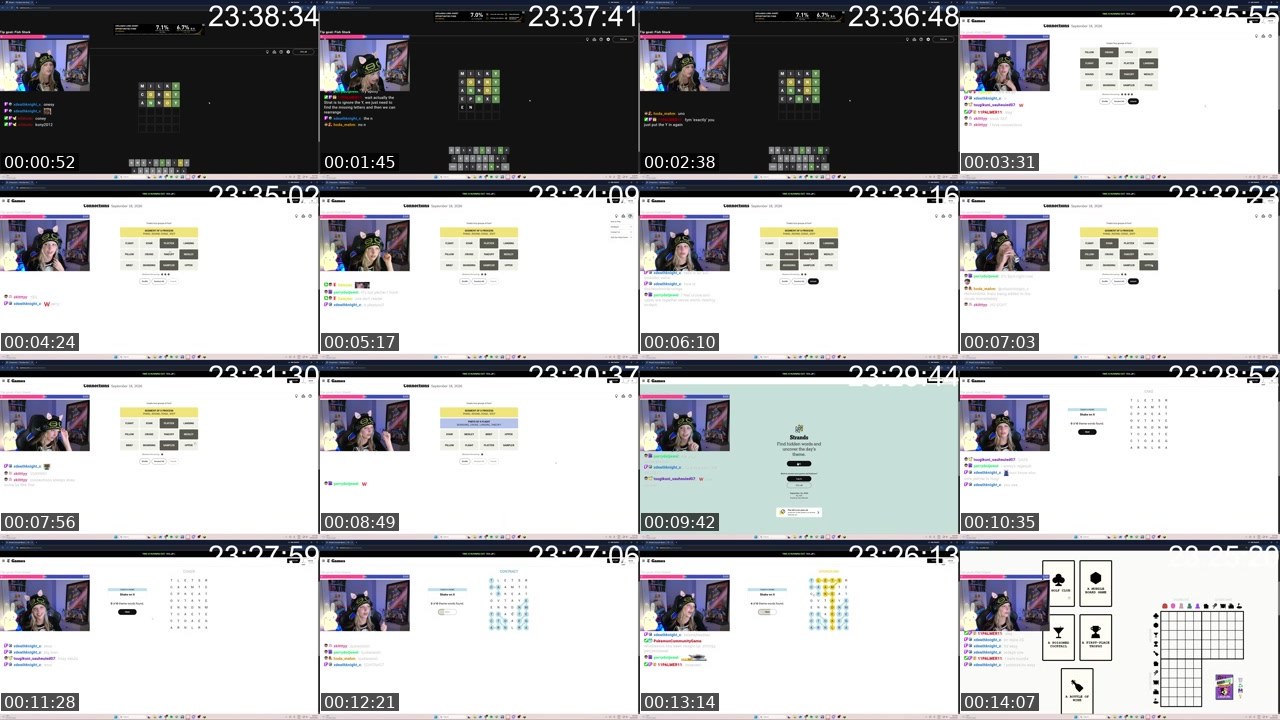 Contact-sheet preview of banonborfTV's Twitch recording
