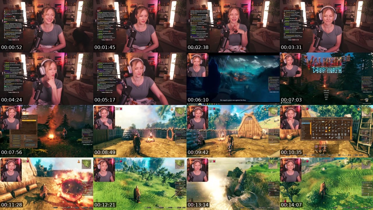 Contact-sheet preview of TeaWithMandy's Twitch recording