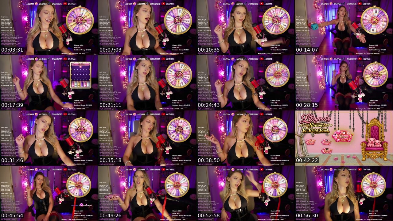 Contact-sheet preview of lilcyma's Twitch recording