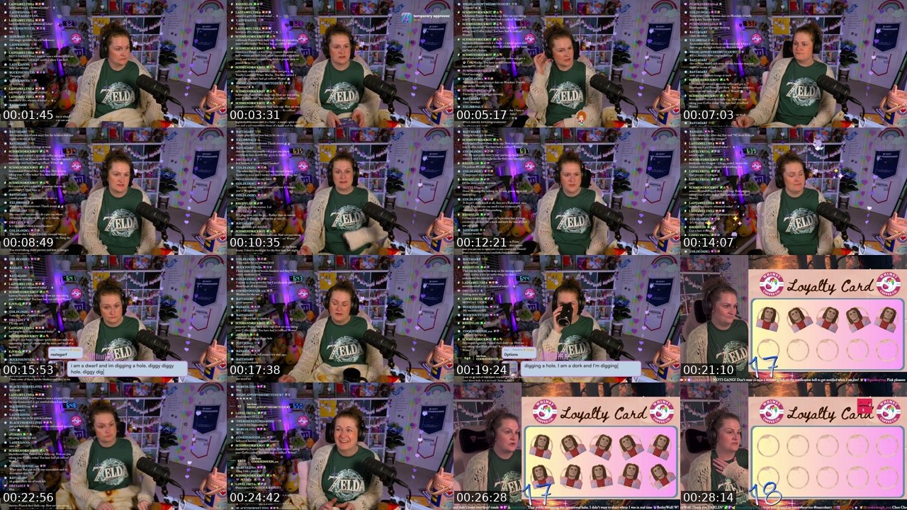 Contact-sheet preview of LadyAmelthea's Twitch recording