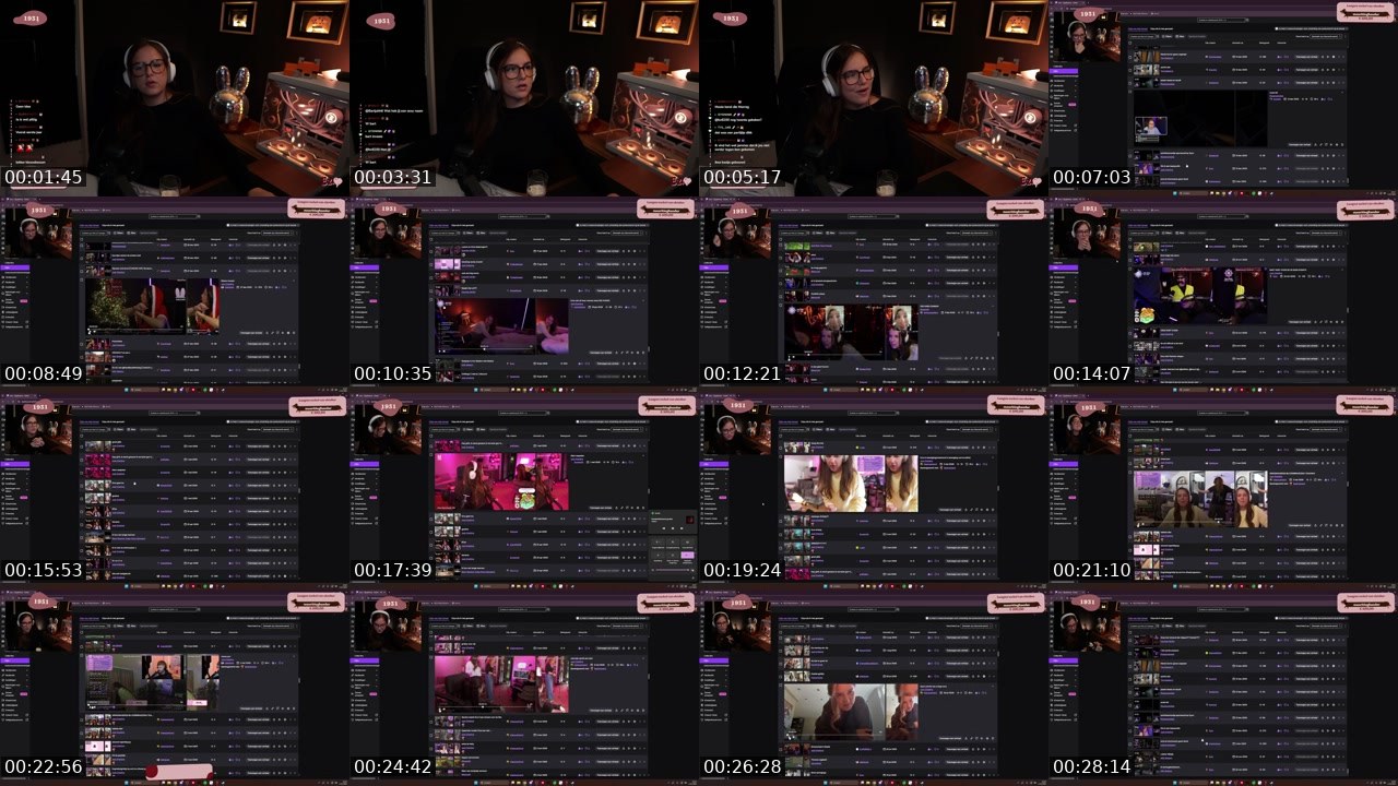 Contact-sheet preview of Ezra's Twitch recording