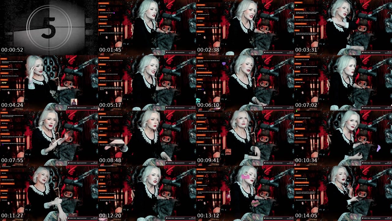 Contact-sheet preview of sadgirl's Twitch recording