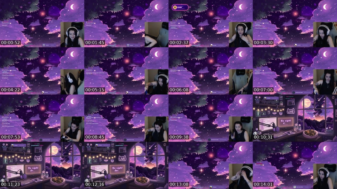 Contact-sheet preview of AtomicHuskie's Twitch recording