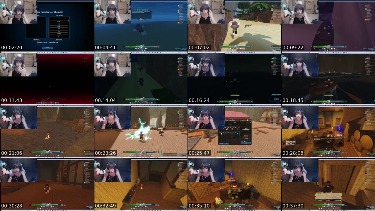 Contact-sheet preview of chickenburgerbaby's Twitch recording