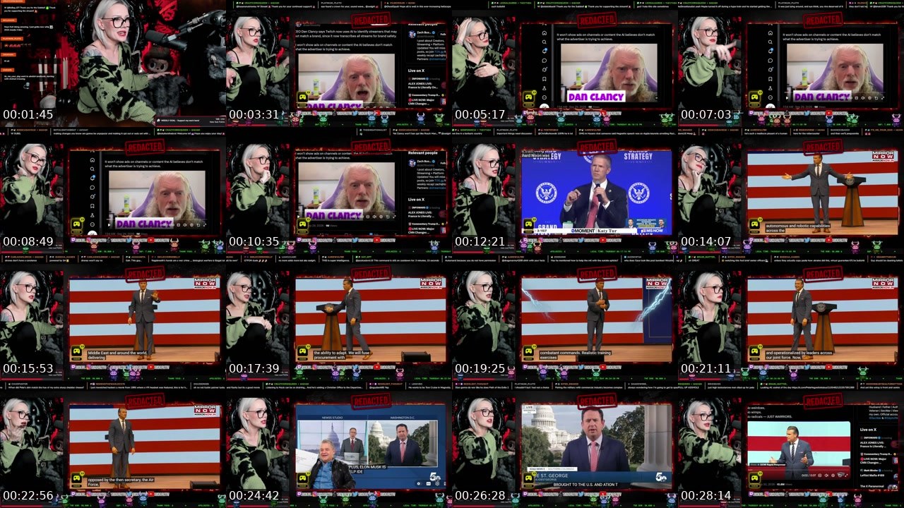 Contact-sheet preview of sadgirl's Twitch recording