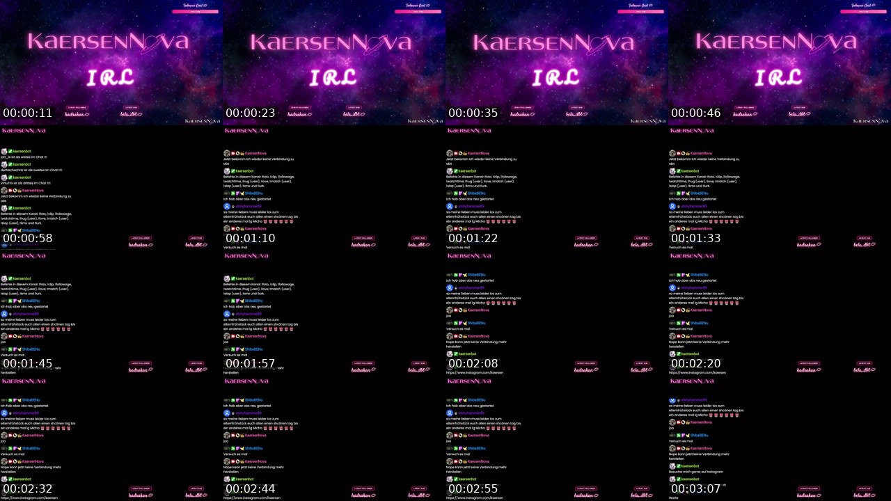 Contact-sheet preview of KaersenNova's Twitch recording