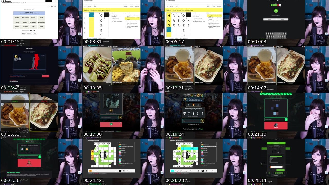Contact-sheet preview of MafiaJinx's Twitch recording