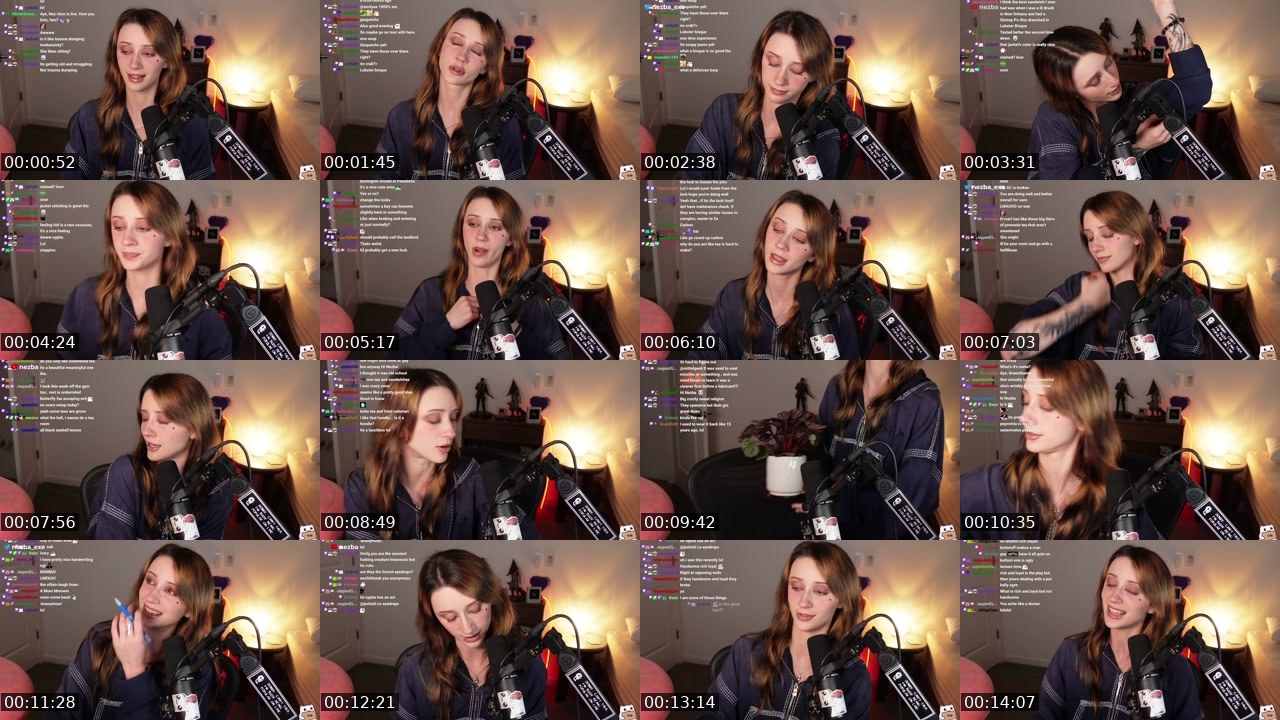 Contact-sheet preview of Nezba's Twitch recording