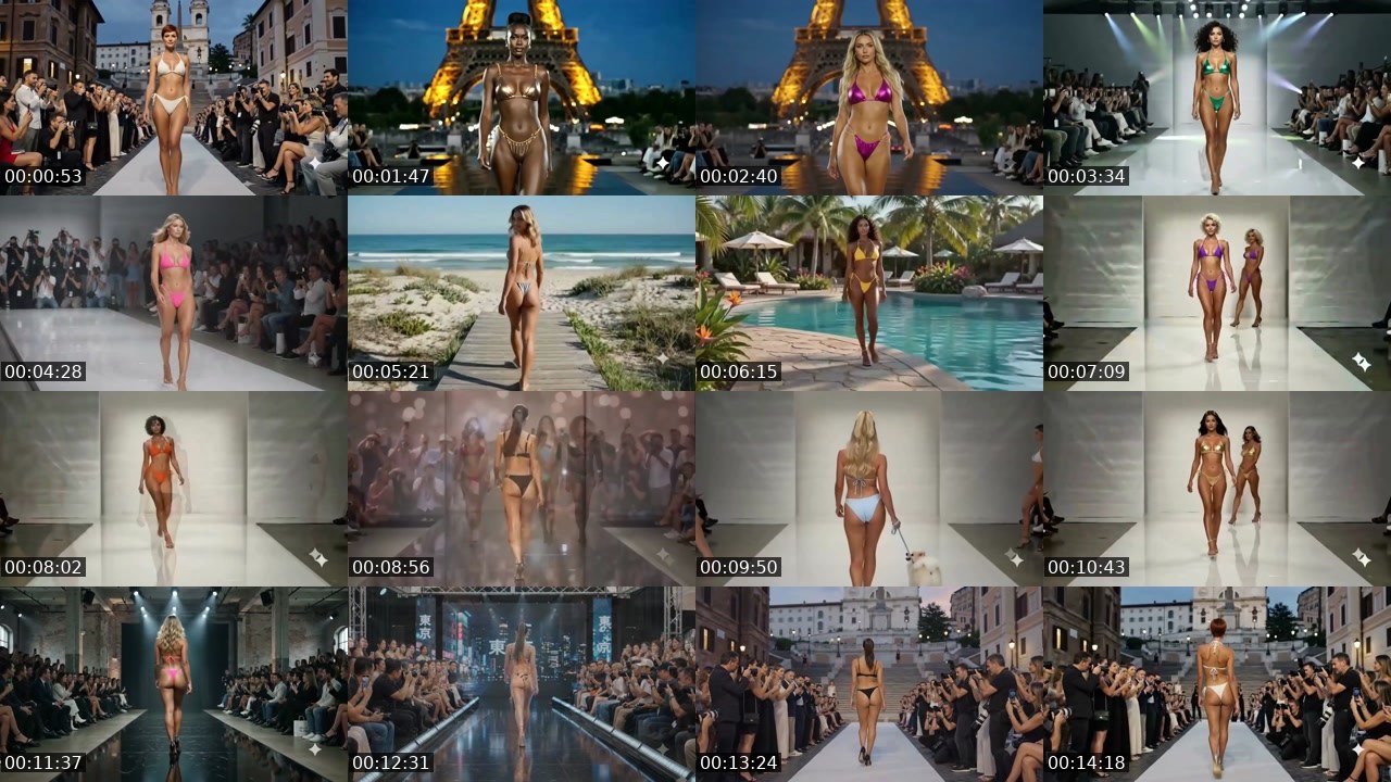 Contact-sheet preview of VibeRunway_24h's Twitch recording