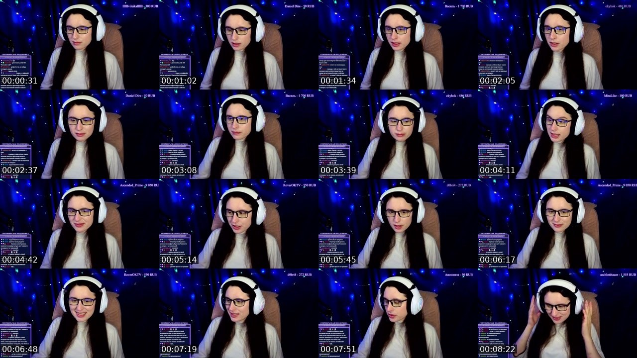 Contact-sheet preview of Avilixis's Twitch recording