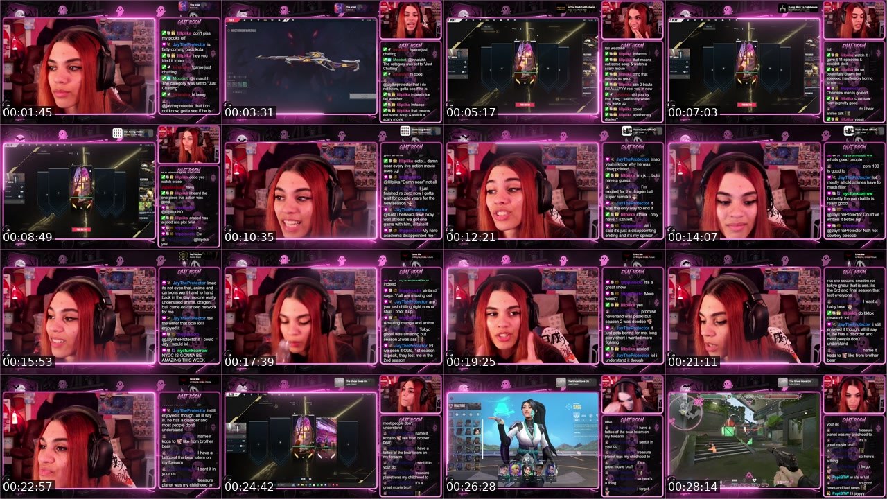 Contact-sheet preview of BadBeach888's Twitch recording