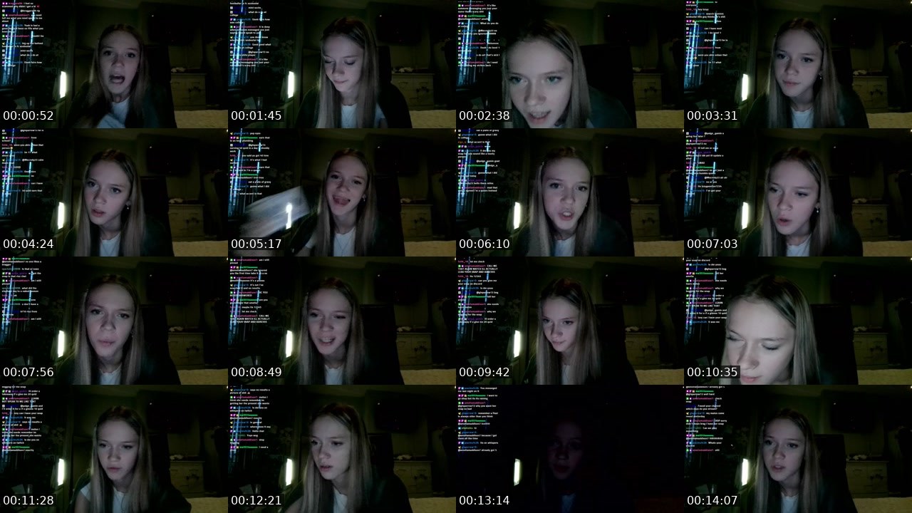 Contact-sheet preview of Vxneless's Twitch recording