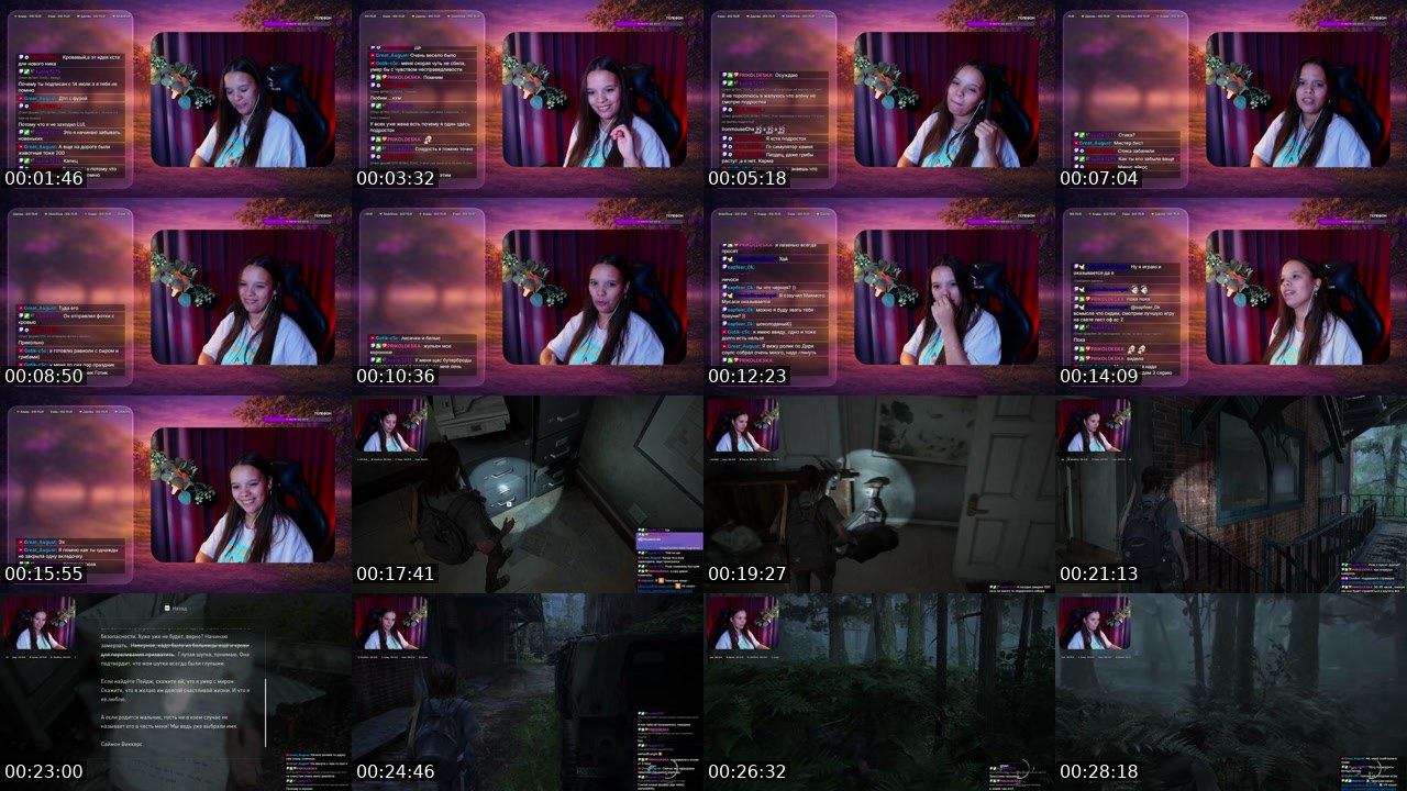 Contact-sheet preview of alena_slivka's Twitch recording