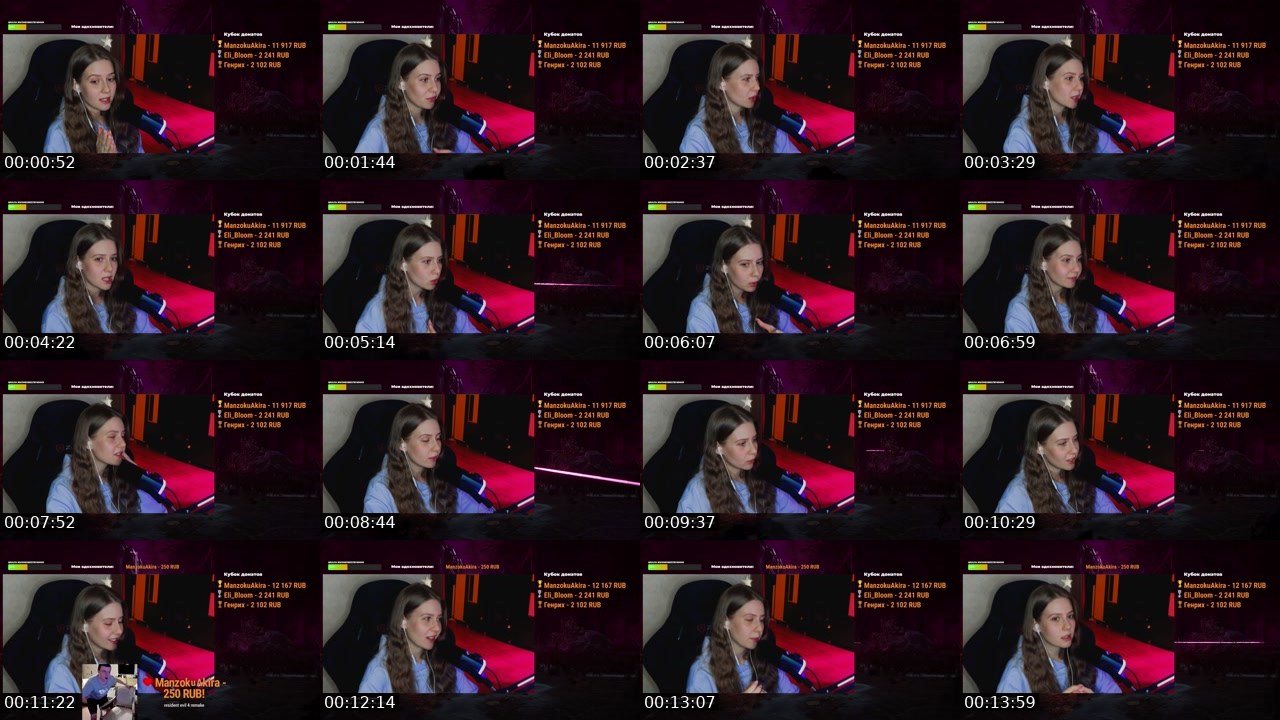 Contact-sheet preview of lunyverse's Twitch recording