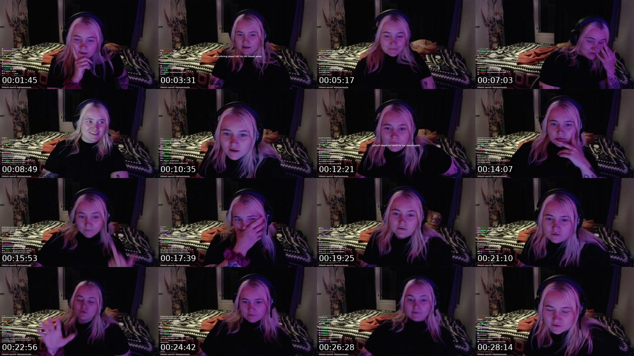 Contact-sheet preview of suhmuri's Twitch recording