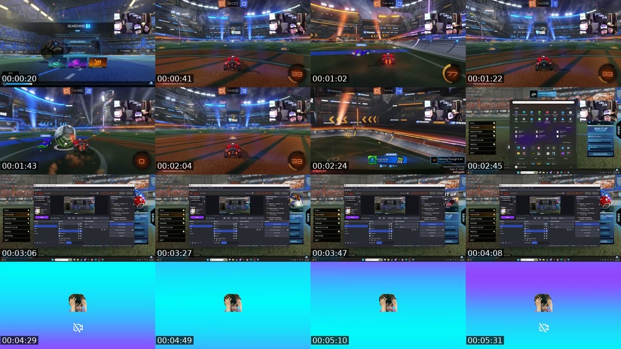 Contact-sheet preview of LoneWolfRolls93's Twitch recording