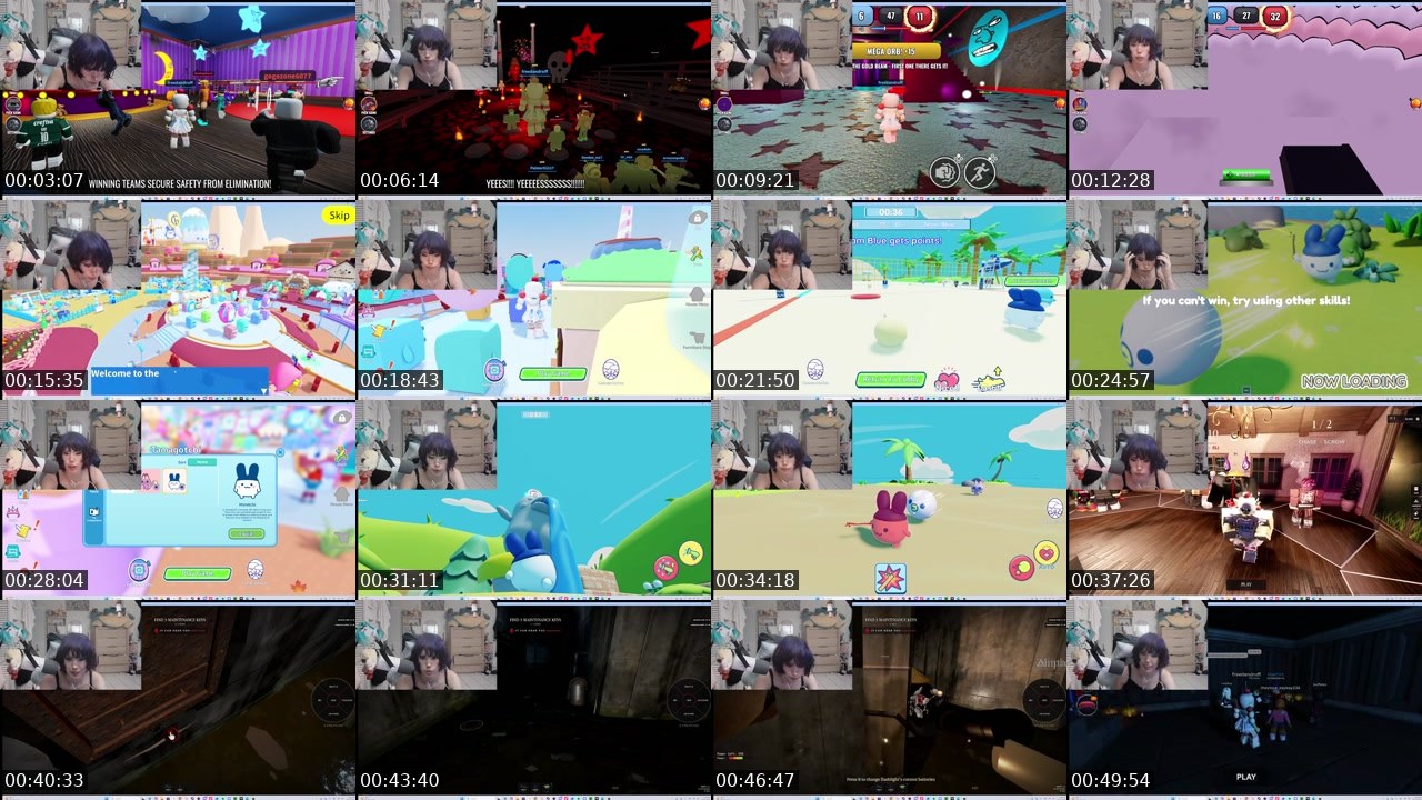 Contact-sheet preview of chickenburgerbaby's Twitch recording
