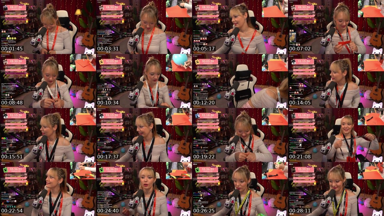 Contact-sheet preview of PrimalaVera's Twitch recording