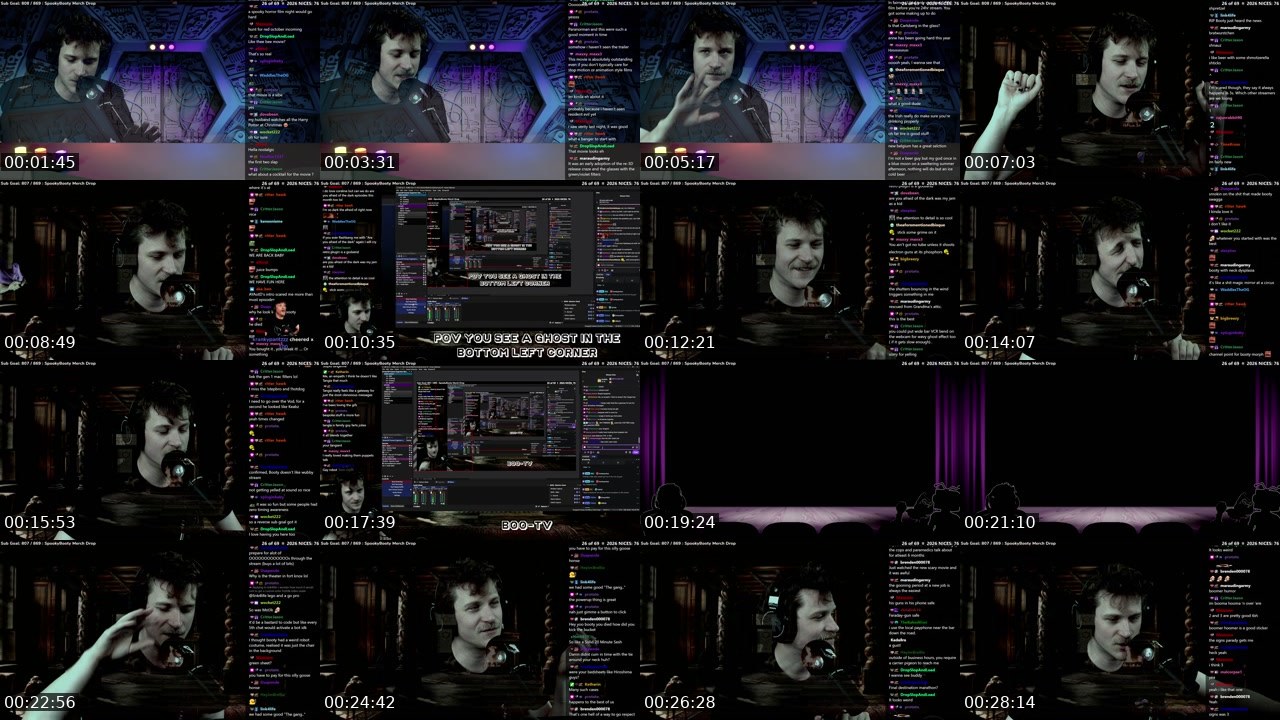 Contact-sheet preview of bootyswagga's Twitch recording