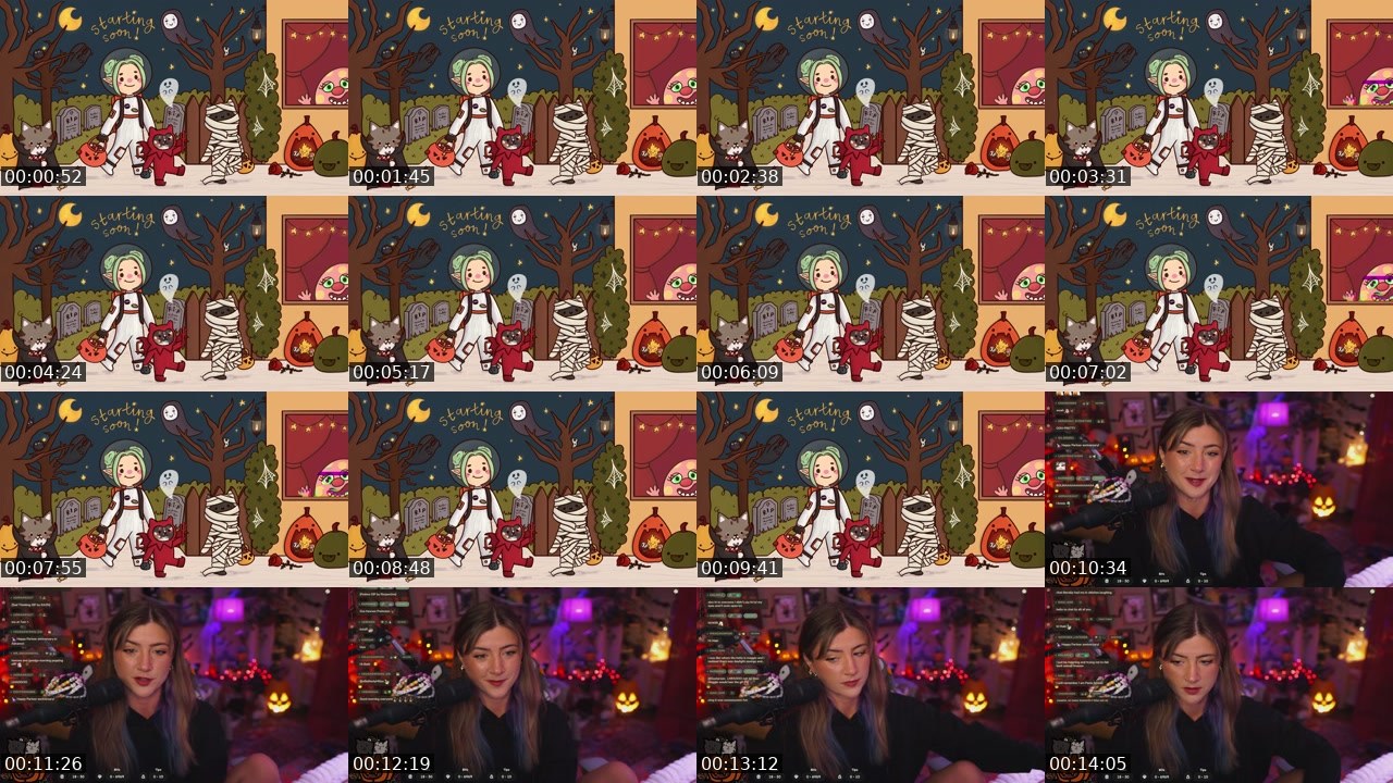 Contact-sheet preview of maisy's Twitch recording
