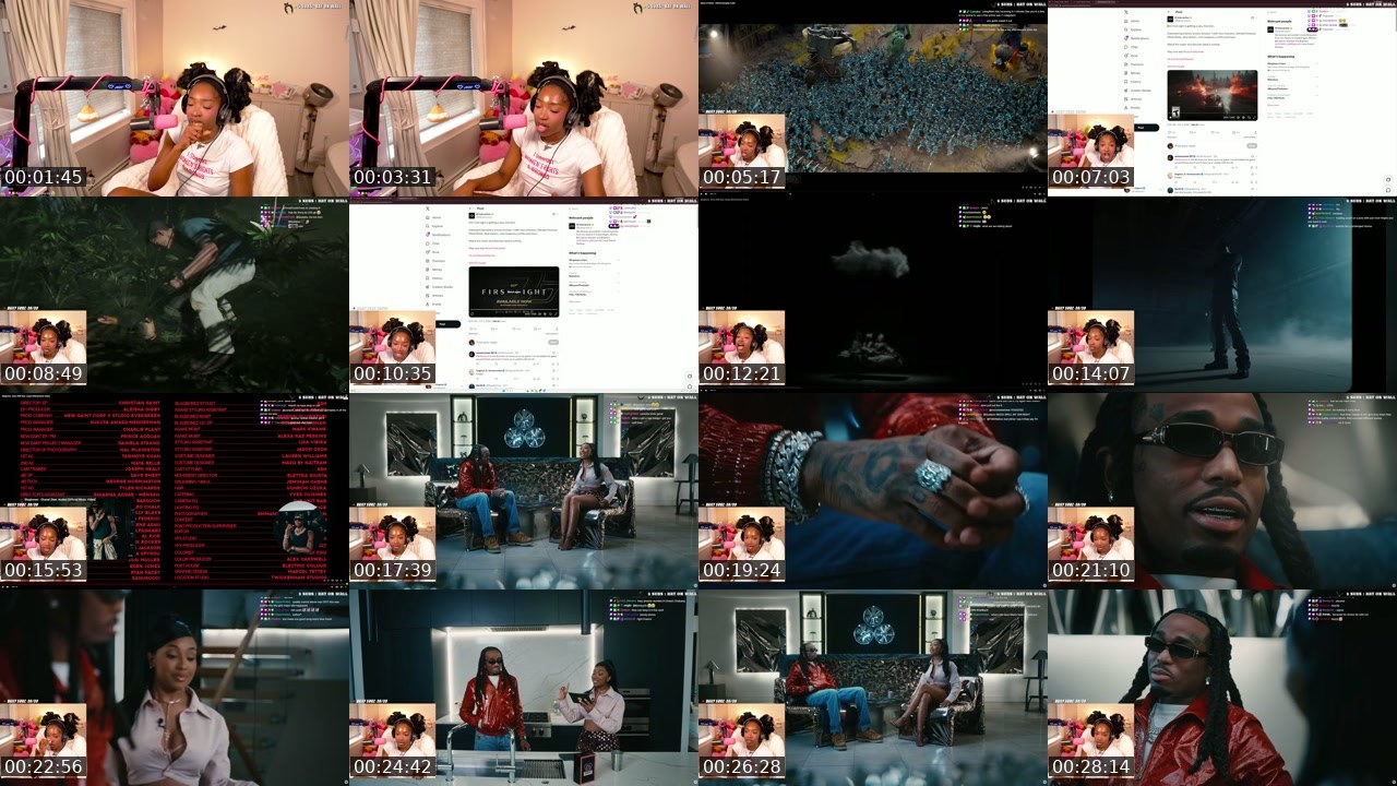 Contact-sheet preview of Cutegunz's Twitch recording