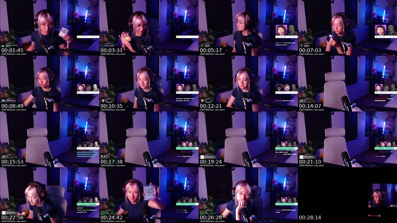 Contact-sheet preview of BayBeeRae's Twitch recording
