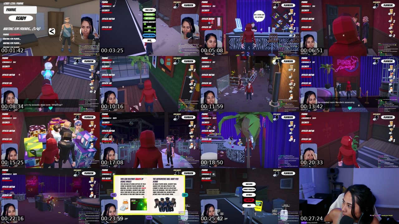 Contact-sheet preview of pawniepun's Twitch recording