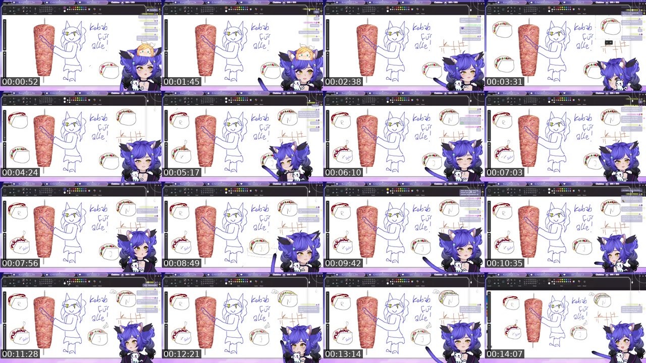 Contact-sheet preview of Dadarliing's Twitch recording