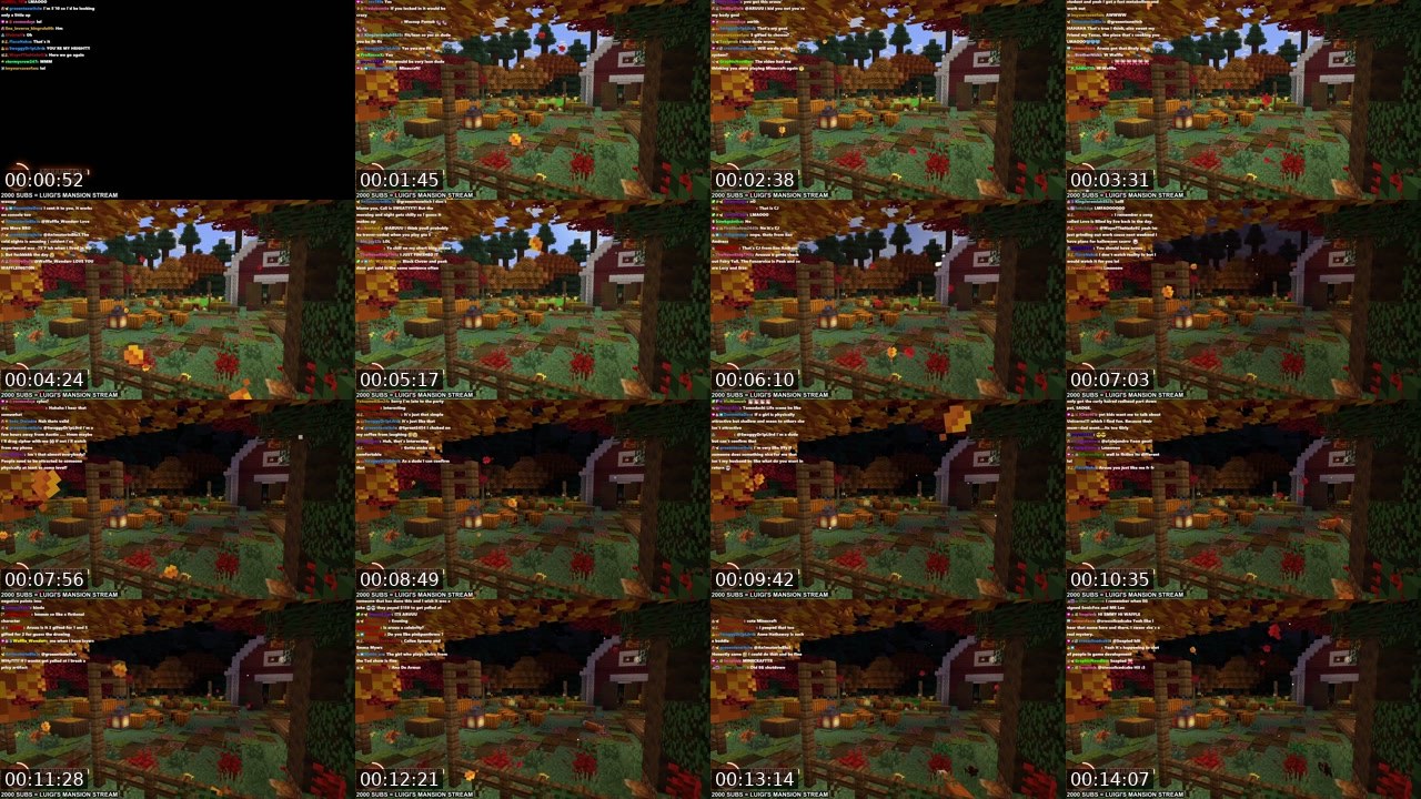 Contact-sheet preview of ARUUU's Twitch recording