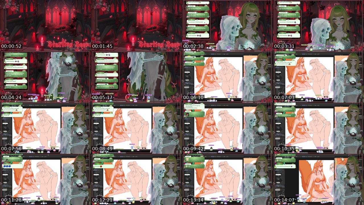Contact-sheet preview of banbandraws's Twitch recording