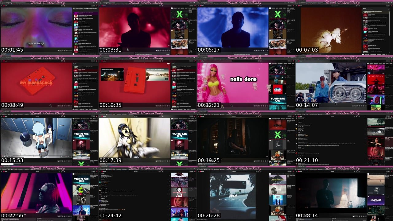 Contact-sheet preview of inkerzbaby's Twitch recording