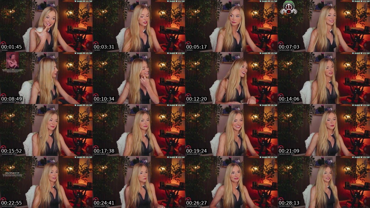 Contact-sheet preview of Bebahan's Twitch recording