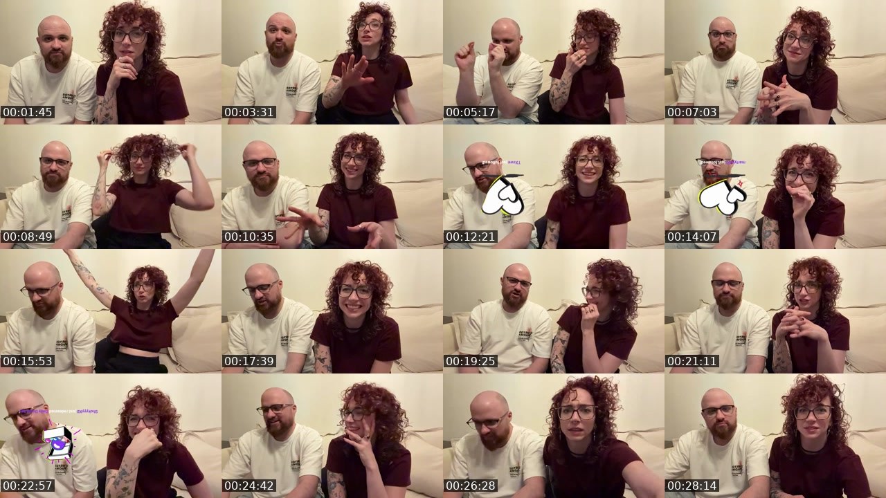 Contact-sheet preview of Curly's Twitch recording