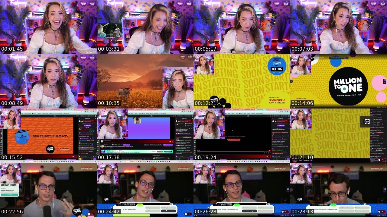 Contact-sheet preview of Fuzhpuzy's Twitch recording
