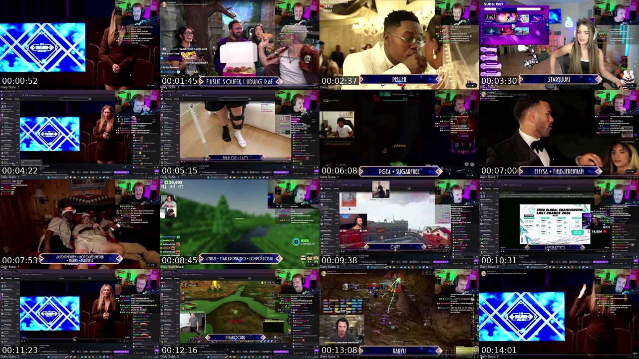Contact-sheet preview of cochard's Twitch recording