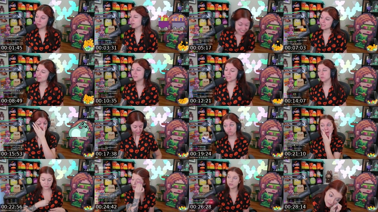 Contact-sheet preview of Cahlaflour's Twitch recording