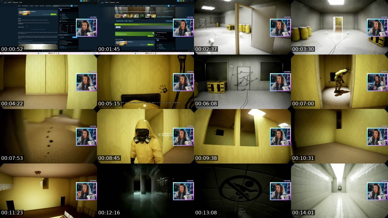 Contact-sheet preview of Avori's Twitch recording