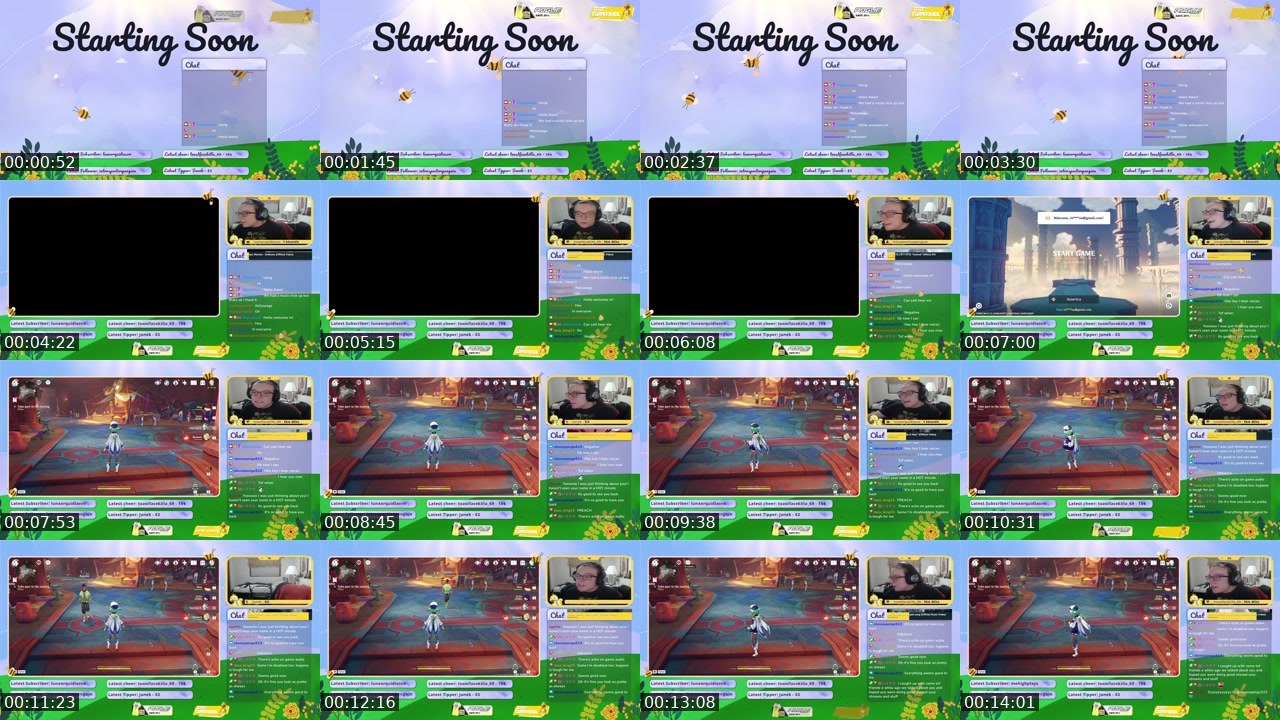 Contact-sheet preview of clbpsyduck's Twitch recording