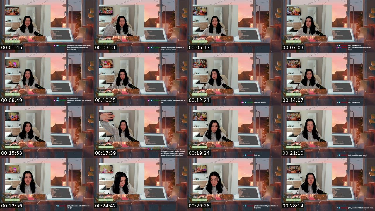 Contact-sheet preview of kelsiebbee's Twitch recording
