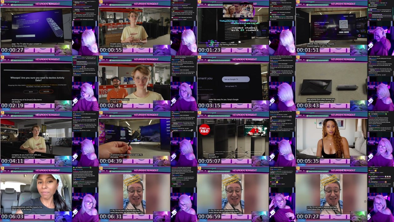 Contact-sheet preview of neurodetergent's Twitch recording
