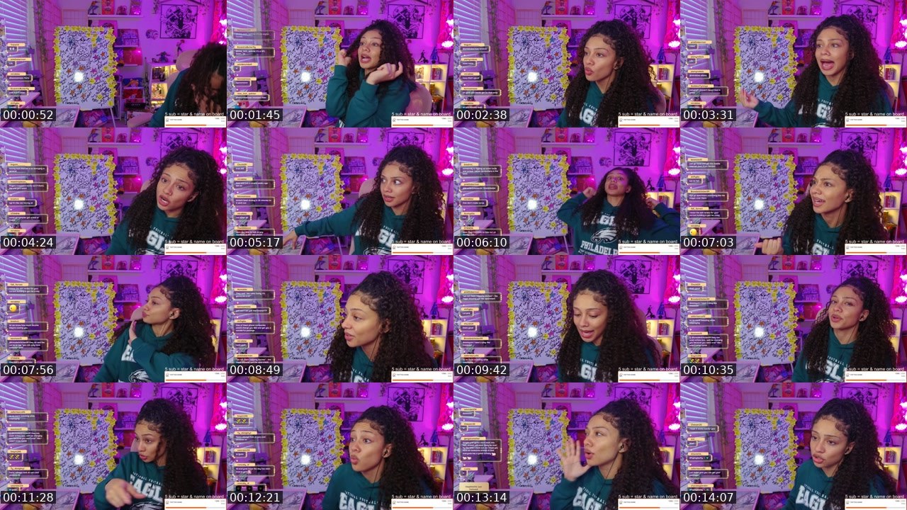 Contact-sheet preview of Rinnegoddess's Twitch recording