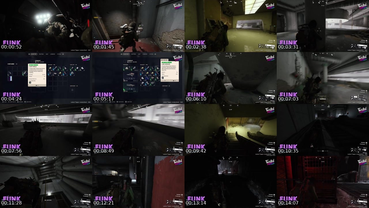 Contact-sheet preview of FunknDeep_Gamer's Twitch recording