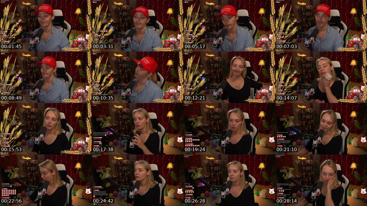Contact-sheet preview of PrimalaVera's Twitch recording
