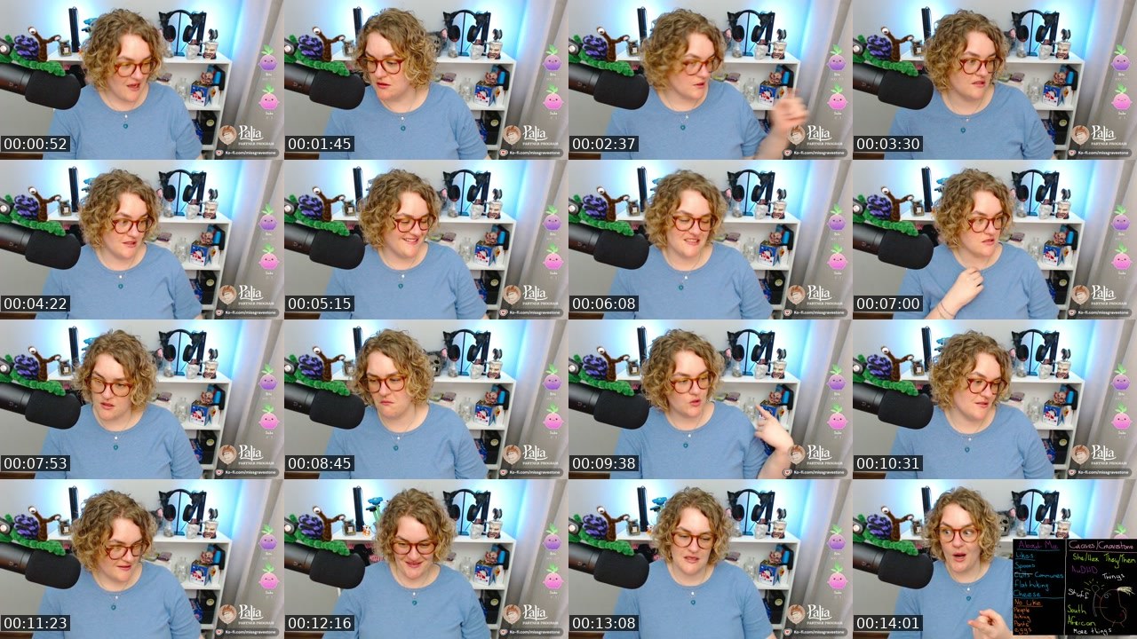 Contact-sheet preview of MissGravestone's Twitch recording