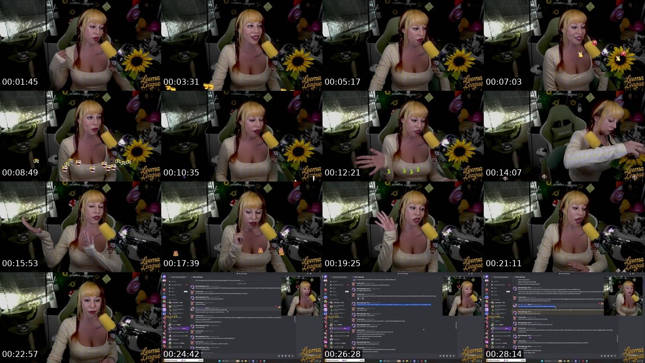 Contact-sheet preview of MissLeemaLee's Twitch recording