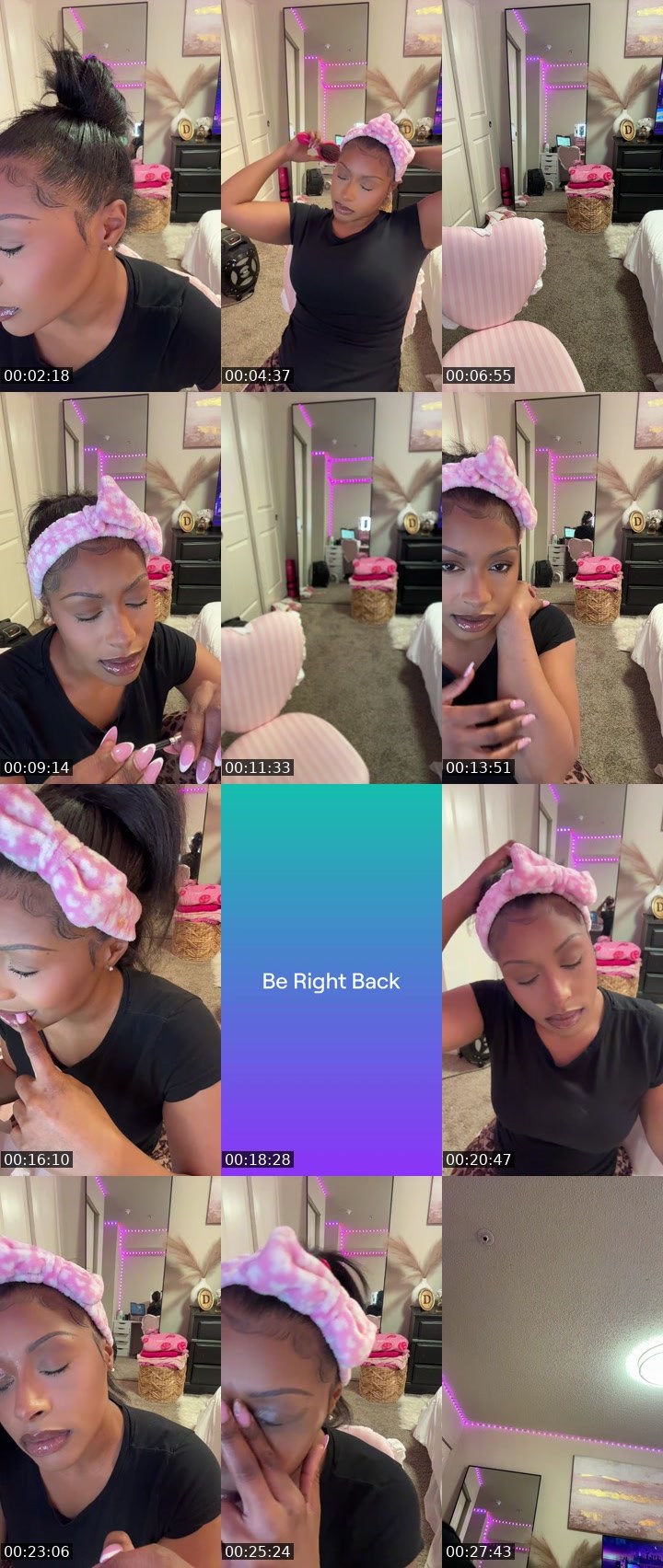 Contact-sheet preview of xziyahdiamond's Twitch recording