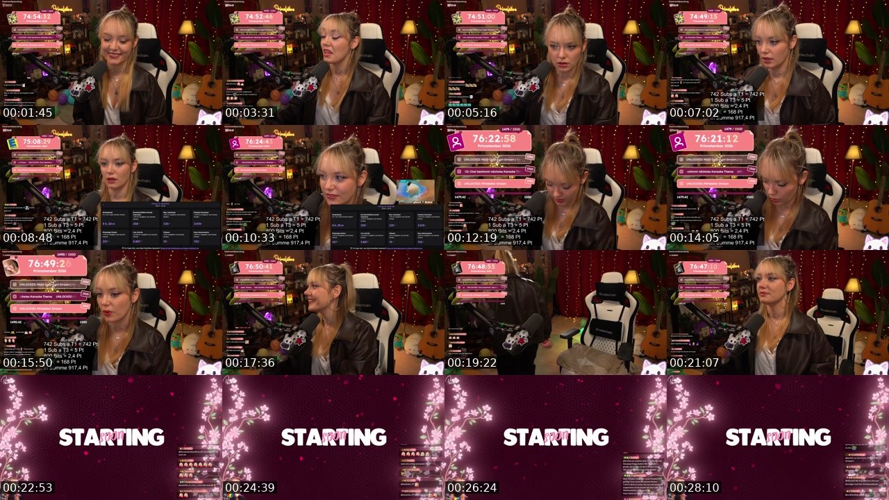 Contact-sheet preview of PrimalaVera's Twitch recording