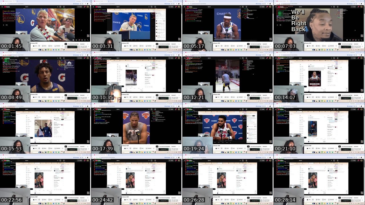 Contact-sheet preview of CodeChill504's Twitch recording